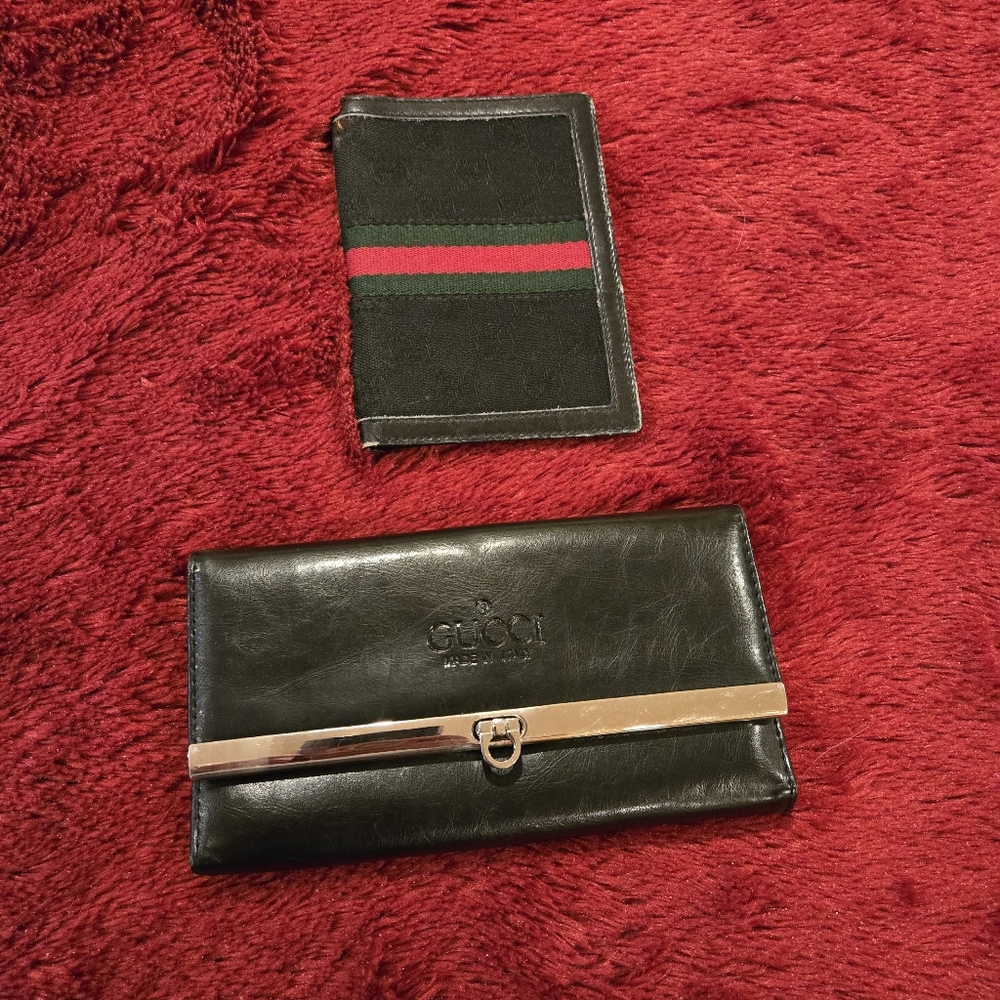 Two Authentic Vintage Gucci Wallets – Made in Italy